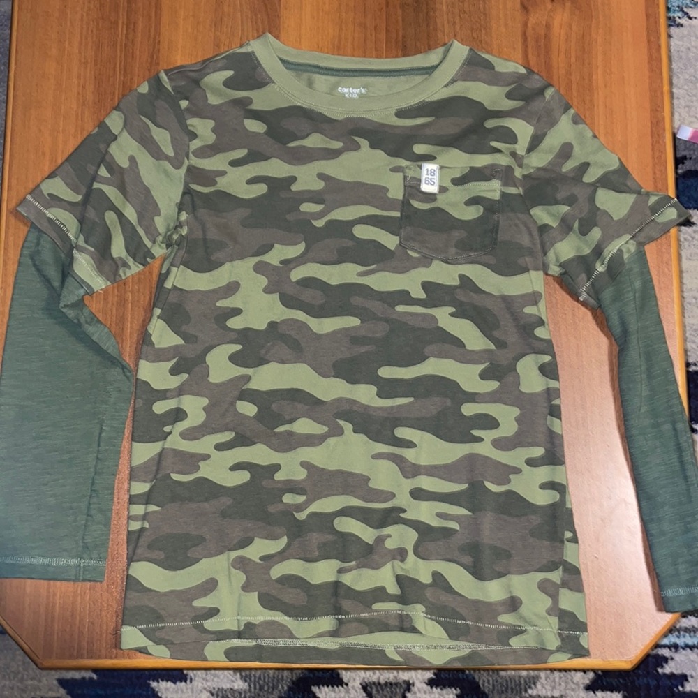 Long sleeved boys camo shirt 14